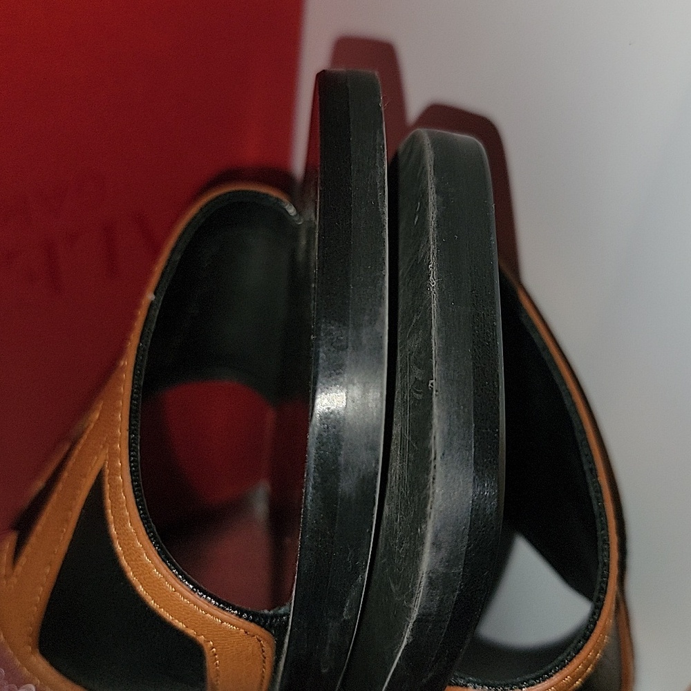 MEN Valentino Black and Brown Logo Slides SIZE 41 - Picture 5 of 10